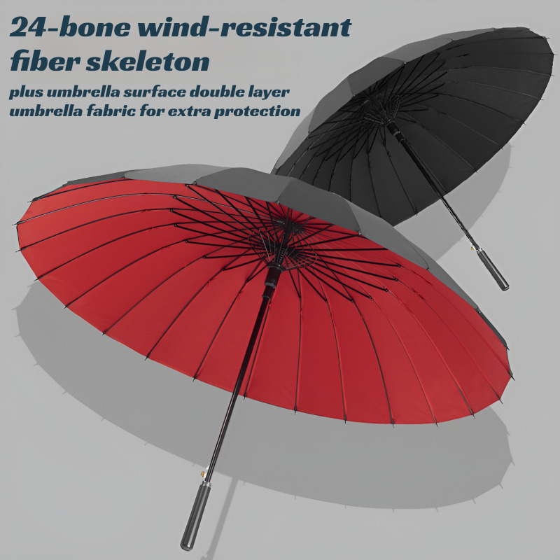 Golf Umbrella Large - Extra großer 24-Rippen-Doppelschicht-Regenschirm für Herren mit